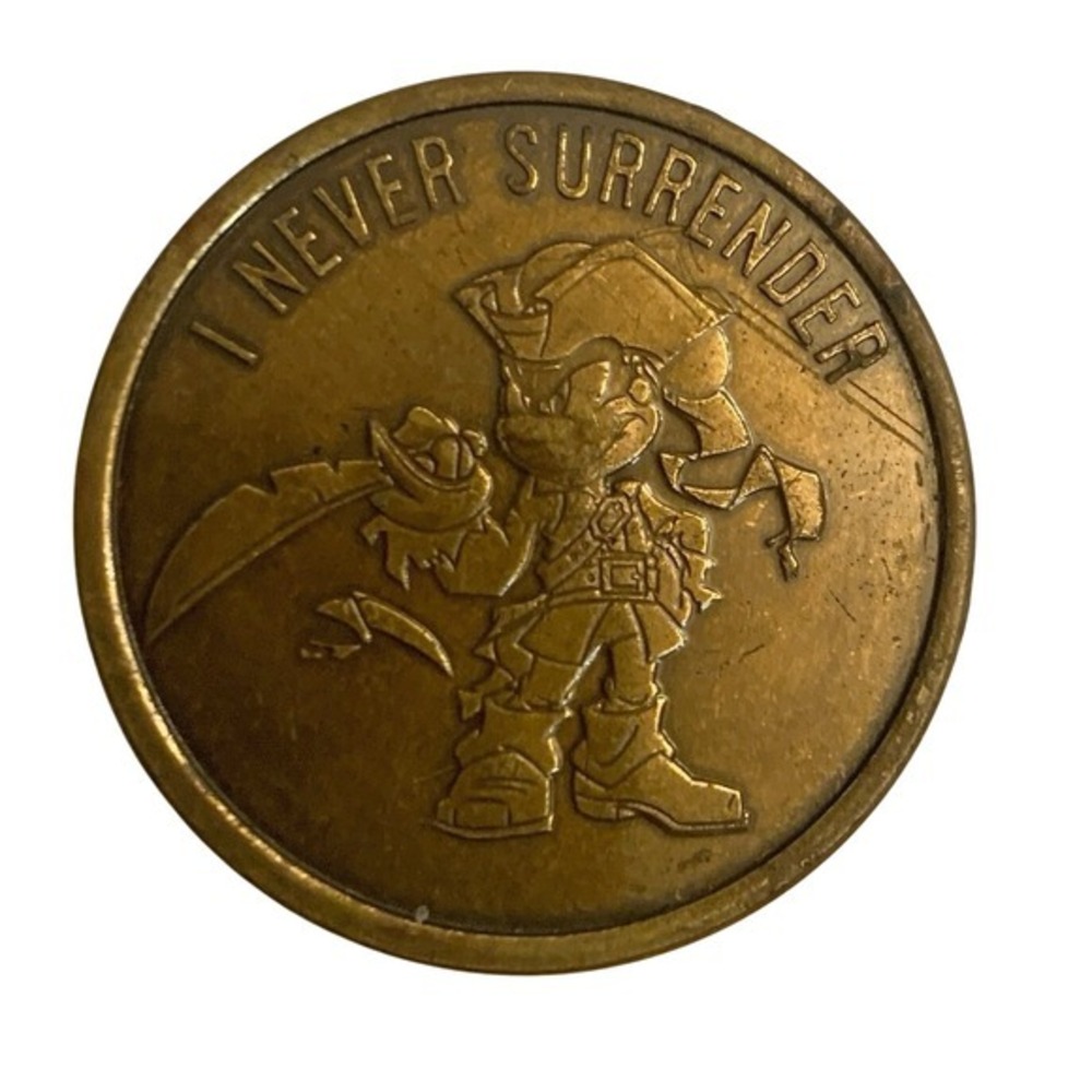Disney Pirates of the Caribbean Doubloon Coin I Never Surrender 1.5"